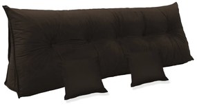 Kit Almofada Mel 1,00 + 2 Almofadas 40x40 Suede Marrom