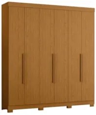 Guarda Roupa Casal 200cm 6 Portas Viny A02 Cinamomo         - Mpozenat