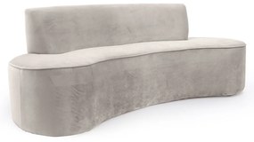 Sofá 4 Lugares Porto D07 230cm para Sala Living Veludo Creme - D'Rossi