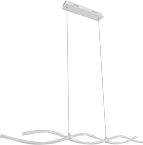 Pendente Led Metal Alum&amp;amp;#xED;nio Branco 30w Flow - LED BRANCO QUENTE (3000K)