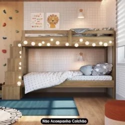 Beliche Infantil Com Escada Nichos e Gavetas Infix C06 Aveiro - Mpozen