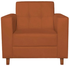 Poltrona Decorativa Denver Suede Terracota - ADJ Decor