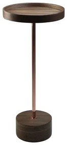 Mesa de Apoio Etoni Media Tampo Nogueira Estrutura Rose 57cm - 60134 Sun House