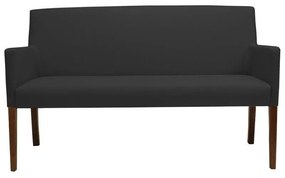 Poltrona 2 Lugares Liverpool PU Sintético Preto G15 - Gran Belo