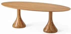 Mesa Jantar Maribela Oval Cor Champagne 210cm - 76786 Sun House