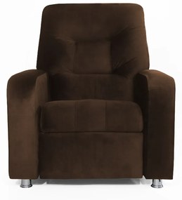 Poltrona Do Papai Reclinável Madri Suede Marrom