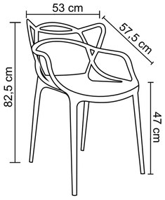 Kit 5 Cadeiras Decorativas Sala e Cozinha Feliti (PP) Amarela G56 - Gran Belo