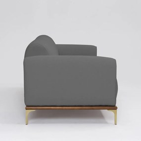 Sofá 3 Lugares Tóquio D07 230cm Linho Mescla Chumbo - D'Rossi