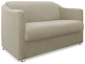 Namoradeira Cecilia 2 Lugares Suede Nude 1,20 m Decorativa Sala Recepção
