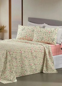 Jogo de Cama 150 Fios Floral Casal 4 Peças