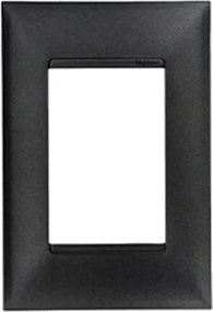 Placa 3 Modulos 4X2 Preto Onix Pial Plus+