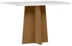 Mesa de Jantar Retangular 120cm 4 Lugares Zuma Ypê/Off N02   - Mpozena