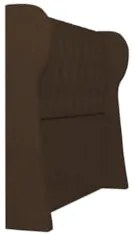Cabeceira Casal Cama Box 140cm Malva Z04 Boucle Marrom - Mpozenato