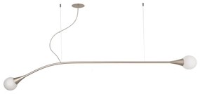 Pendente Jazz Horizontal Cabo Rayon / Cabo De Aço 8,5X150X25Cm 2Xe27 -... (BT - Branco Texturizado)