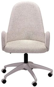 Cadeira Vogue Office Bouclé Granizo Base Off White - 77404 Sun House