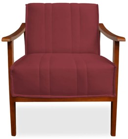 Poltrona Decorativa Vincenzza Veludo Bordo
