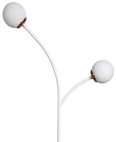 Luminaria De Chão Zucca Ø24,5X161Cm 2Xg9 / Globo Ø12Cm / Coluna | Usin... (OL-F / DR-PV - Verde Oliva Fosco / Dourado Brilho Polido Verniz, AMBAR)