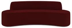 Sofá 4 Lugares para Sala de Estar Living 230cm Koane D06 Veludo Bordô