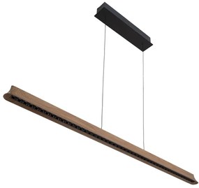 Pendente Led Dimerizavel Preto Madeira 38w 3000k Native