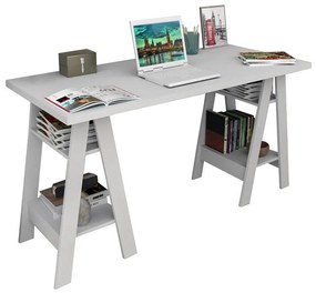 Mesa Mesinha Escrivaninha Cavalete Home Office Branco