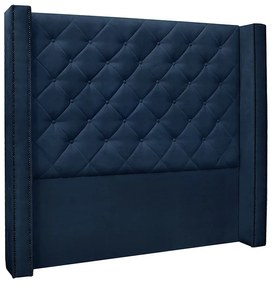Cabeceira Vicenza Para Cama Box Solteiro 90 cm Suede Azul Marinho - D'Rossi