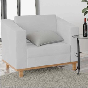 Poltrona Decorativa Europa Corano Branco ADJ Decor