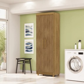 Armário Multiuso Léo 2 Portas 5 Prateleiras Nature G98 - Gran Belo