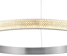 Pendente Oca Aro Ø60X4Cm Led 32W 3000K Bivolt | Bella Iluminação Gd001... (Nickel)