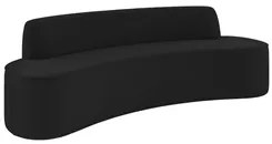 Sofá 4 Lugares para Sala de Estar Living 230cm Koane D06 Veludo Preto