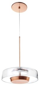 Pendente Bol Ø25,5X22Cm Rebatedor Em Vidro E Metal Alumínio 01Xled 9W... (PRETO, CRISTAL (Transparente))