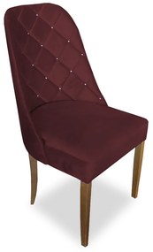 kit com 4 Cadeiras de Jantar Dublin Suede Bordô