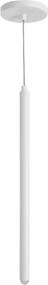 Pendente Tubo Aluminio Branco Fosco