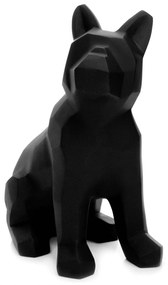 Escultura Decorativa Cachorro Em Resina Preto 26x20cm - D'Rossi
