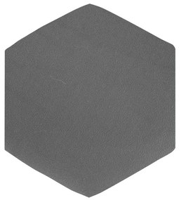 Puff Aramado Hexágono Decorativo Industrial Preto com Suede D03 - D'Rossi - Grafite
