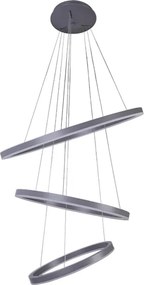 Pendente Led Metal E Alumínio 100w 3000k Danza - CINZA