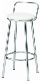 Banqueta Compass Assento Dunas Branco Cromada 92 cm (ALT) - 55783 Sun House
