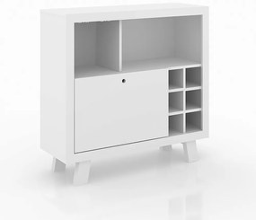 Adega Bar Grande para Sala de Estar Decorativa AD5002 MDP Branco G69 - Gran Belo