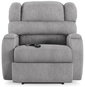 Poltrona do Papai Sala de Cinema Reclinável Kylie Controle Power Elétrico USB Linho Cinza G23