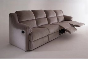 Sofá 4 Lugares Articulado / Reclinável - Concept 2066 Suede Cinza