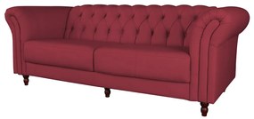 Sofá 4 Lugares Maggiore 260cm Couro Vermelho G58 - Gran Belo