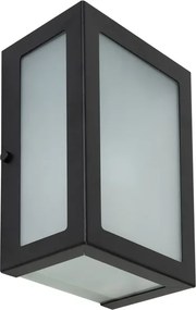 Arandela Retangular Aluminio Vidro Ip54 Verti - PRETO