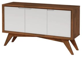 Buffet Serafim 3 Portas Pinhão e Branco - Wood Prime MP 27628