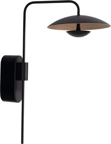 Arandela Led Aluminio Preto Freijo 6W 3000K Shimeji