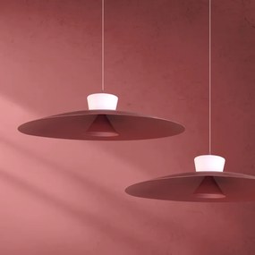 Pendente Rebatedor E Pontual Ø60X30Cm Disco Curvo Alumínio 01Xled 9W 2... (COBRE FOSCO, 220v)