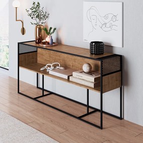 Aparador com Nicho New Vermont e Preto 160 cm - D'Rossi