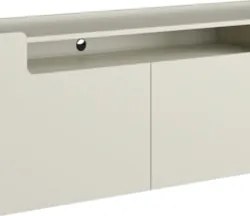 Rack TV 85 Pol 260cm 4 Portas Lisas Blen Luna/Dourado I06 - Mpozenato