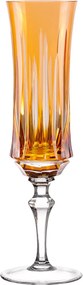 Taça de Cristal Flauta Mozart Basic Lapidado p/ Champagne 195ml - Amarelo - 66  Amarelo - 66
