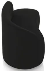 Sofá 2 Lugares Para Sala 140cm Orgânico Wendi Veludo Preto I01  - Mpoz