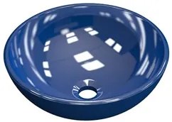 Cuba Pia de Apoio para Banheiro Redonda Bowl 30 C08 Azul Escuro - Mpoz