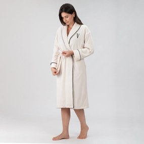 Roupão Sottile Casa Feminino Velvet Off White c/ Caixa de Presente  P